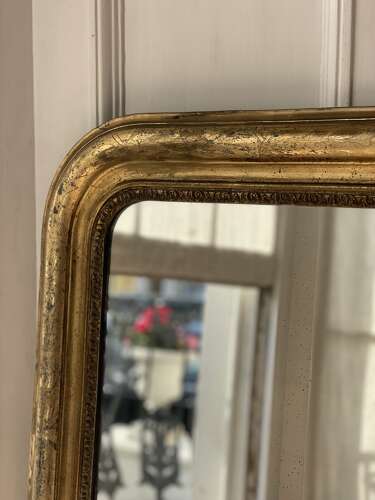 Antique French Louis Philippe gilt mirror c1850