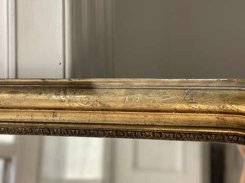 Antique French Louis Philippe gilt mirror c1850