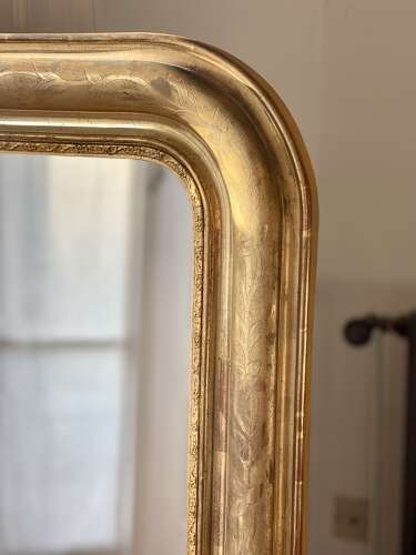 Antique French gilt Louis Philippe mirror c1860