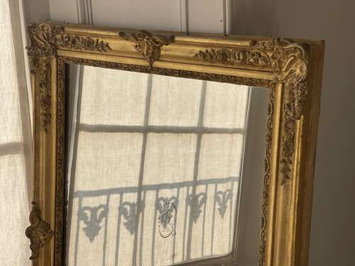 Antique French gilt Napoléon III mirror