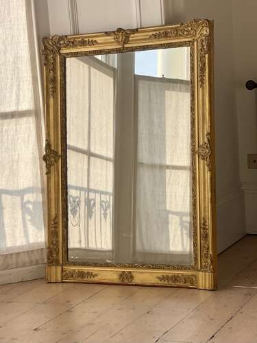 Antique French gilt Napoléon III mirror