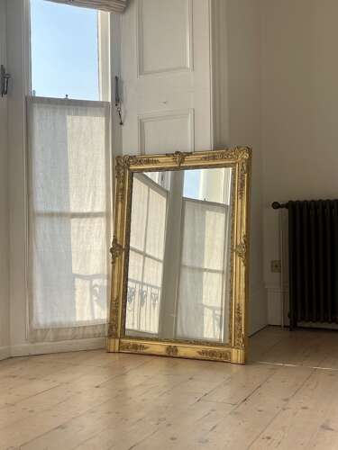 Antique French gilt Napoléon III mirror