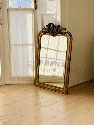 Antique French gilt Louis XVI mirror