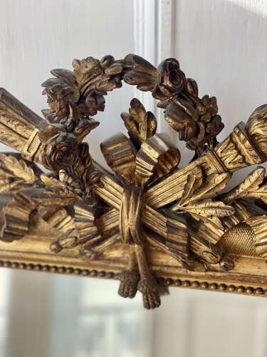 Antique French gilt Louis XVI mirror