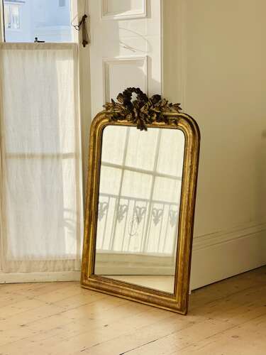 Antique French gilt Louis XVI mirror