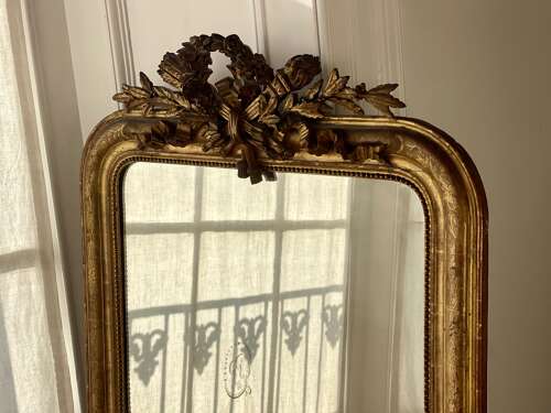 Antique French gilt Louis XVI mirror