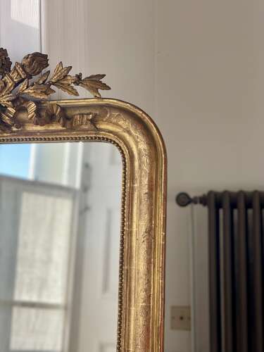 Antique French gilt Louis XVI mirror