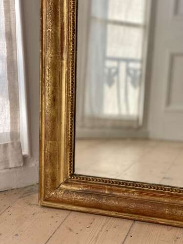 Antique French gilt Louis XVI mirror