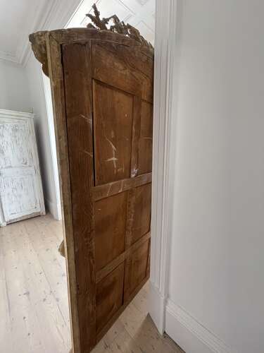Large antique French gilt mirror c1880