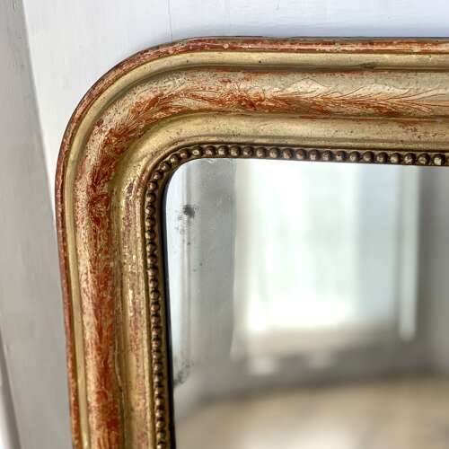 Antique French worn gilt Louis Philippe mirror