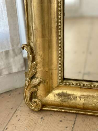 19th century French gilt cherubs mirror