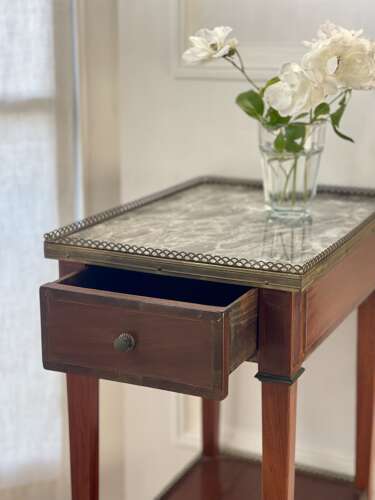Antique French marble occasional table