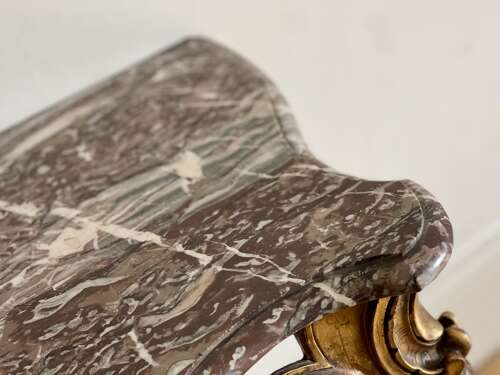 Antique French gilt and marble console