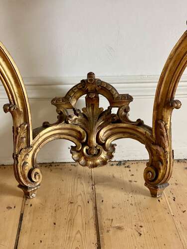 Antique French gilt and marble console
