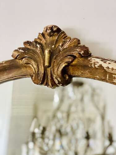 Vintage French distressed mirror