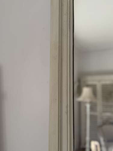 Large antique French painted mirror