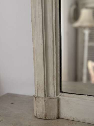 Large antique French painted mirror