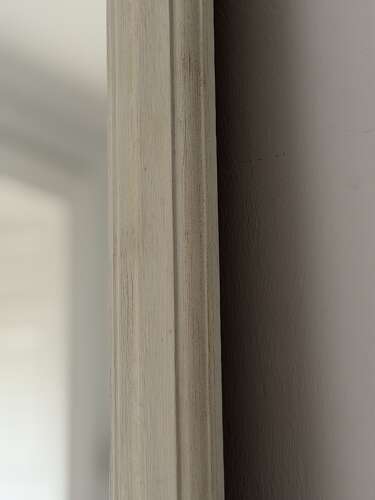 Large antique French painted mirror