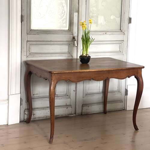 Antique French oak Louis XV table