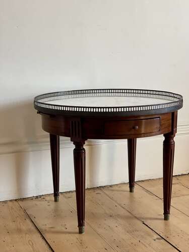 Antique French coffee table with marble top