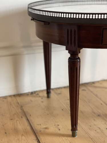 Antique French coffee table with marble top