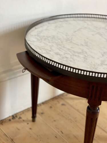 Antique French coffee table with marble top