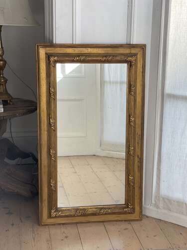 Antique French gilt mirror - mercury glass