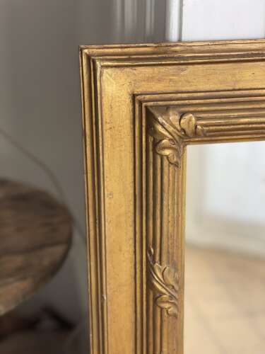 Antique French gilt mirror - mercury glass