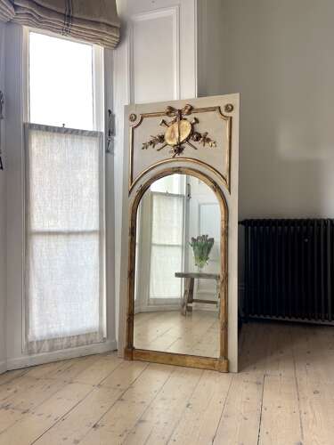 Antique French trumeau mirror