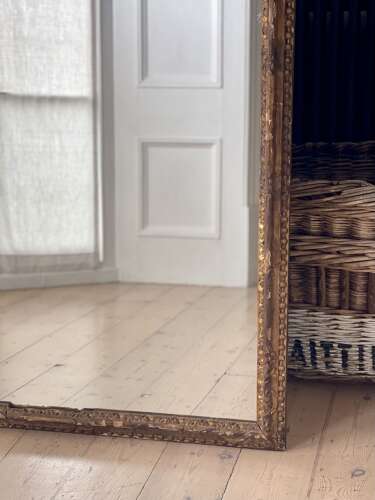 Antique French gilt rectangular mirror