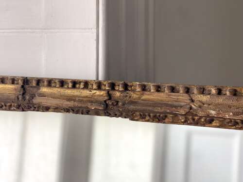 Antique French gilt rectangular mirror