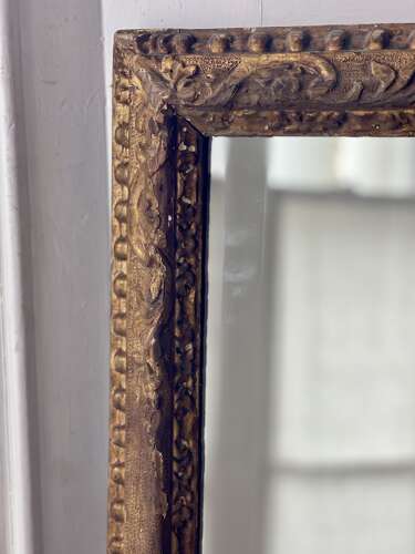 Antique French gilt rectangular mirror