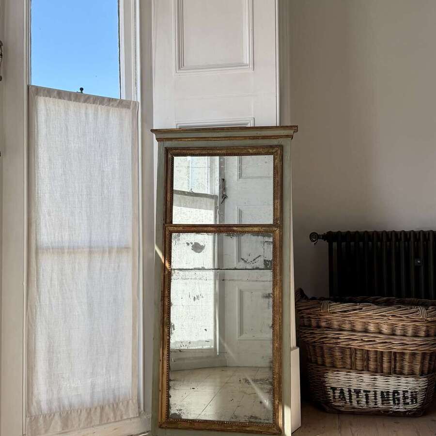 Antique French trumeau mirror - mercury glass