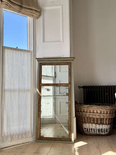 Antique French trumeau mirror - mercury glass