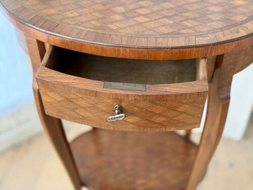 19th century French marquetry table - Escalier de Cristal, Paris