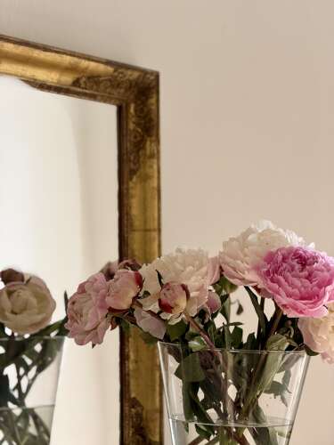 Antique French gilt rectangular mirror