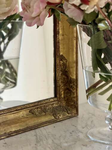Antique French gilt rectangular mirror