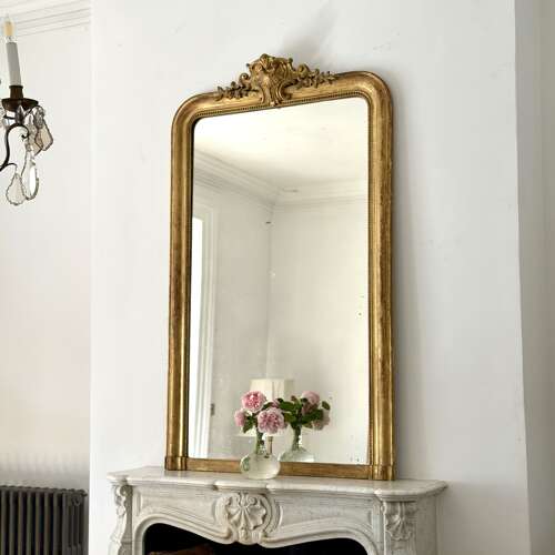 Antique French gilt Louis Philippe mirror c1860