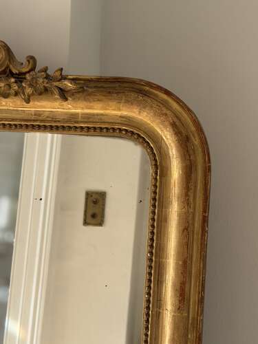 Antique French gilt Louis Philippe mirror c1860