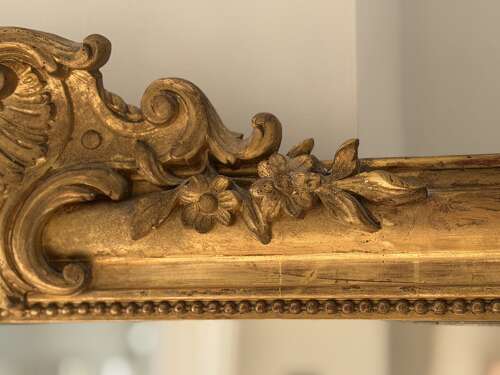Antique French gilt Louis Philippe mirror c1860
