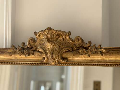 Antique French gilt Louis Philippe mirror c1860