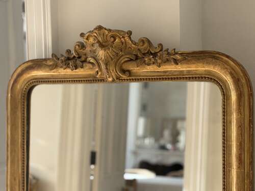 Antique French gilt Louis Philippe mirror c1860