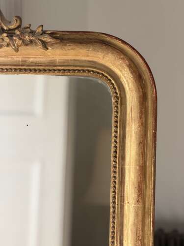 Antique French gilt Louis Philippe mirror c1860