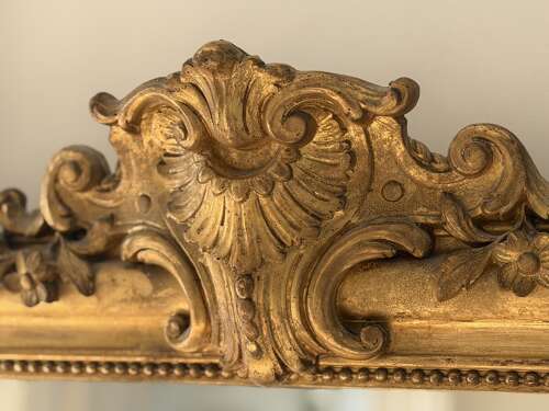 Antique French gilt Louis Philippe mirror c1860