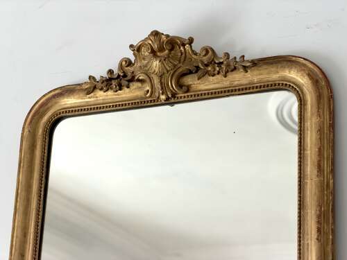 Antique French gilt Louis Philippe mirror c1860