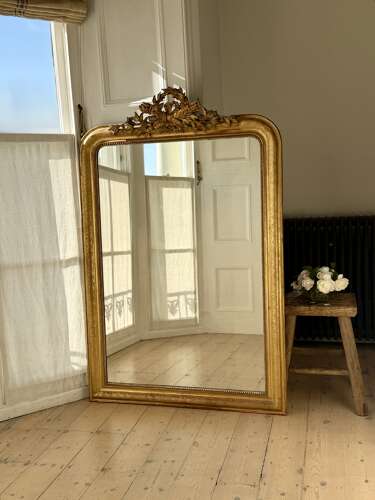 Large antique French gilt mirror