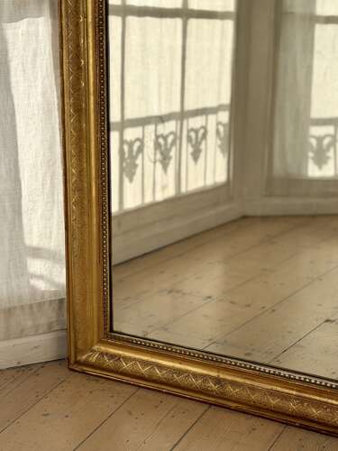 Large antique French gilt mirror