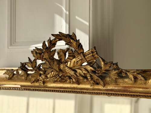 Large antique French gilt mirror