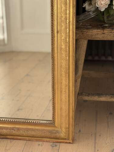 Large antique French gilt mirror