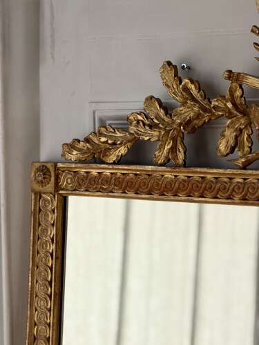 19th century French gilt wood violins mirror